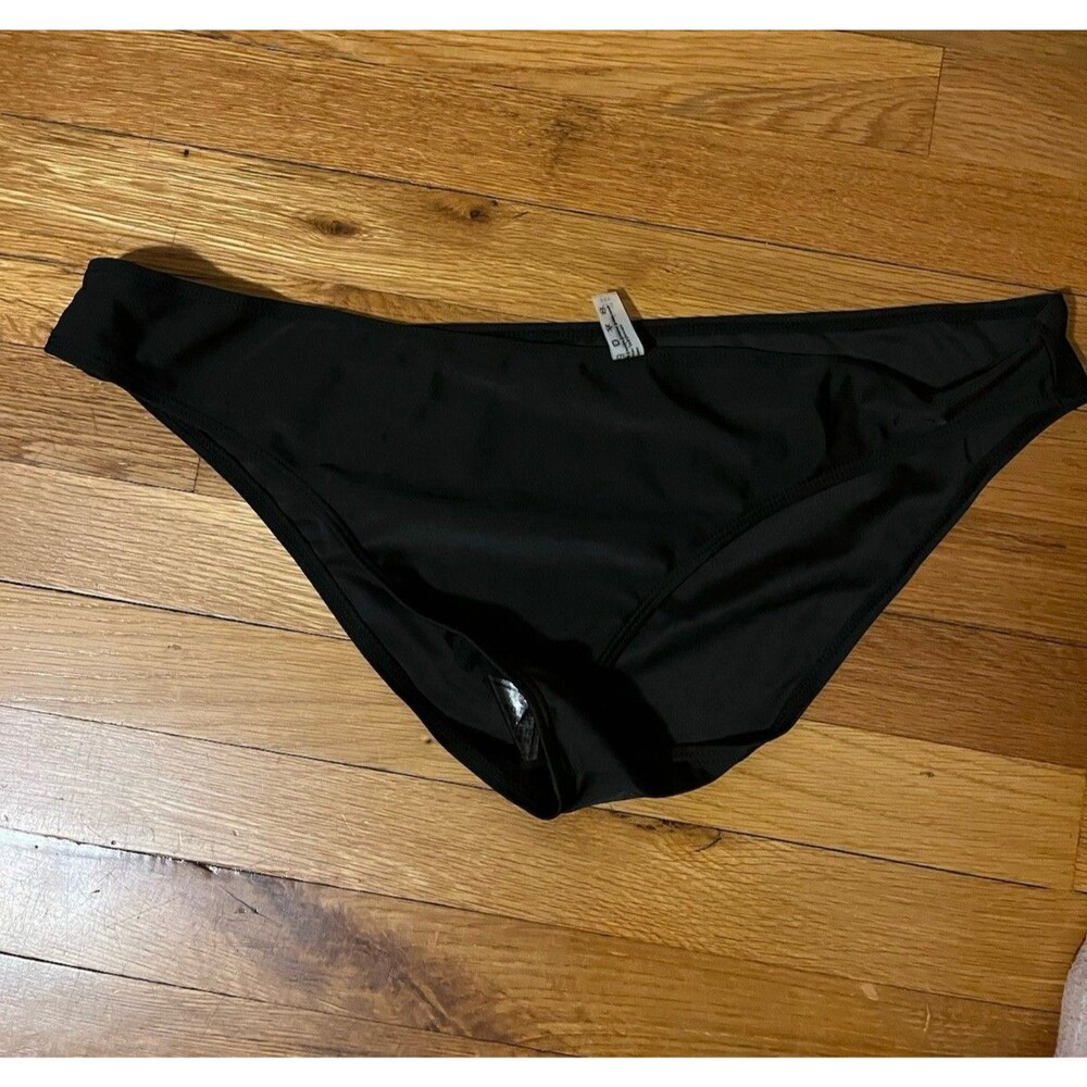 Rose gal Women's Swim Bottom Black Solid Plus Size 3X Swimwear Bottom